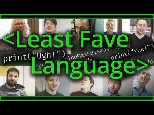 What's Your Least Favourite Programming Language? (2024 soundcheck question) - Computerphile