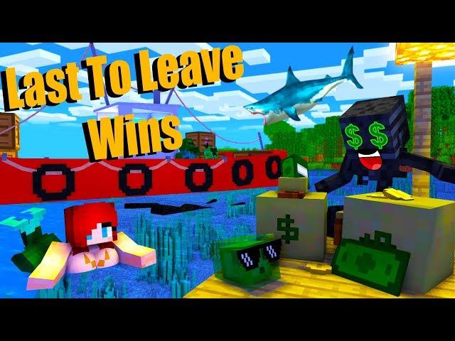 Monster School: Last to Leave the Boat Wins $10,000 Challenge - Minecraft Animation