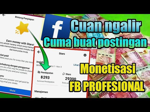 Cara hasilkan uang di fb lewat fitur bintang | monetisasi fb 2023