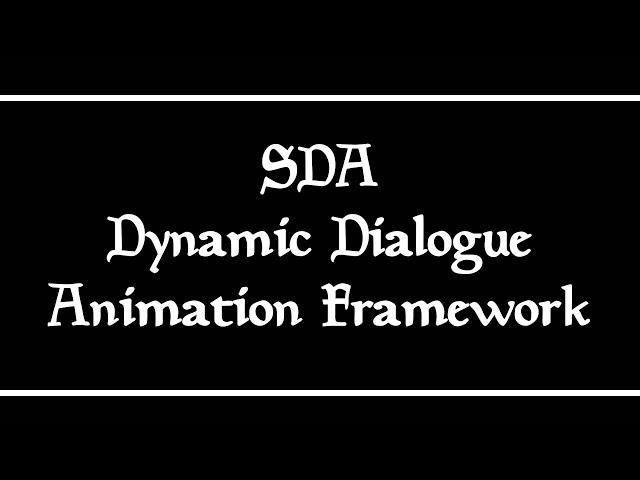 SDA Dynamic Dialogue Animation Framework Preview