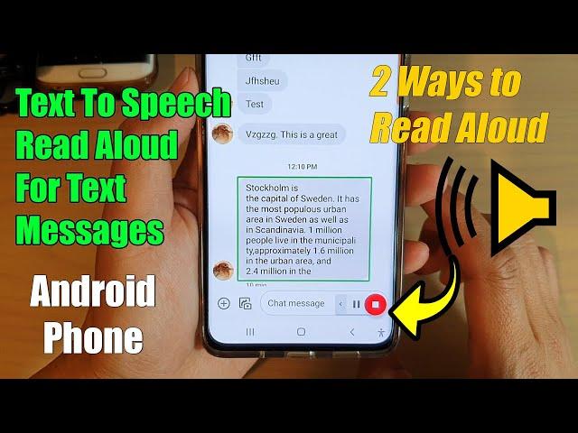 How to Set Text To Speech Read Aloud For Text Messages on Android 11 | 2021