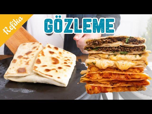 GÖZLEME: Favorite TURKISH Street Food  4 Delicious & Easy Fillings! Perfect for Breakfast or Lunch