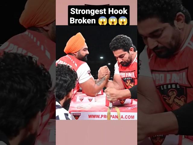 When Sanjay Deswal broke Karaj Virk's strongest hook in India  #shorts #armwrestling #forearm