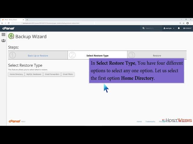 How to restore a backup in cPanel with HostWebis