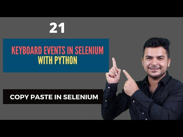 How To Perform Copy Paste In Selenium Python | Keyboard Events In Selenium Webdriver With Python |