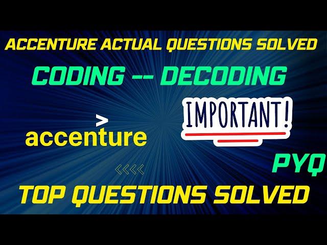 coding - decoding real questions | accenture , tcs , dxc | coding decoding