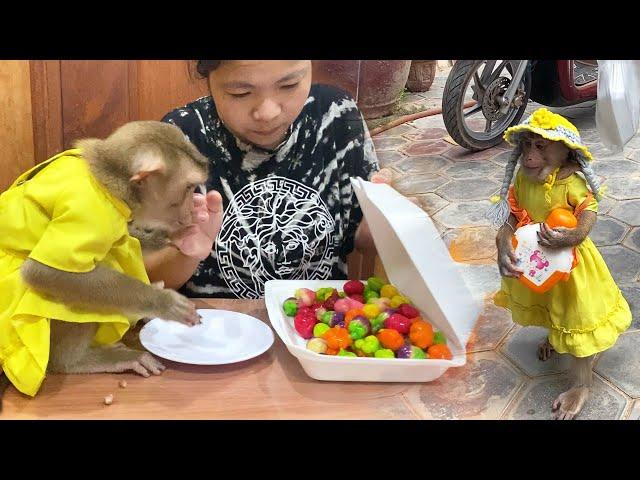 Yellowish Judee With A Pack of Rainbow Bean Cake From Market