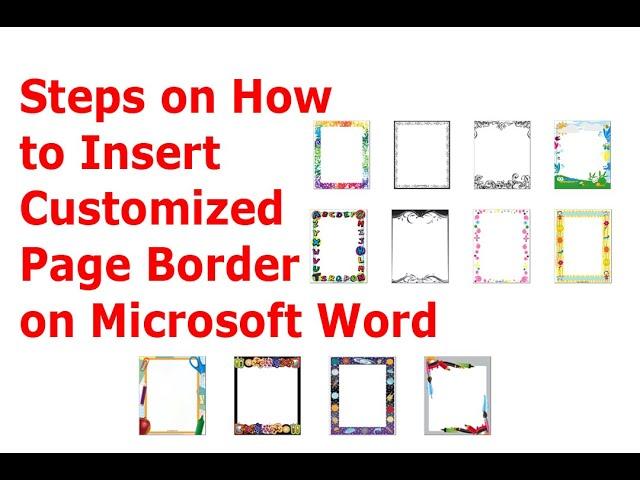 Steps on How to Insert Customized Page Border on Microsoft Word