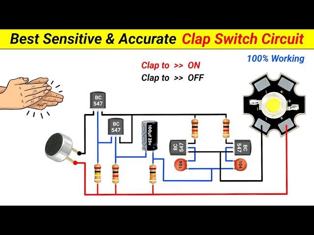 How to make Clap Switch || using transistor || Science Project || SKR Electronics Lab