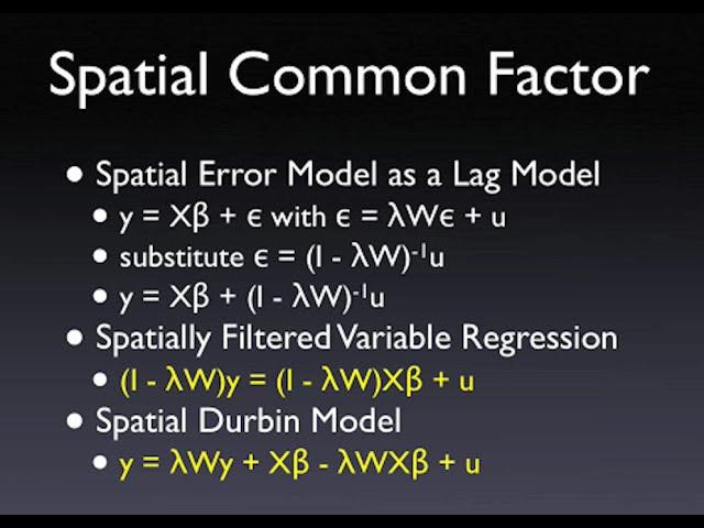 Spatial Common Factor, SARMA and SARSAR Models