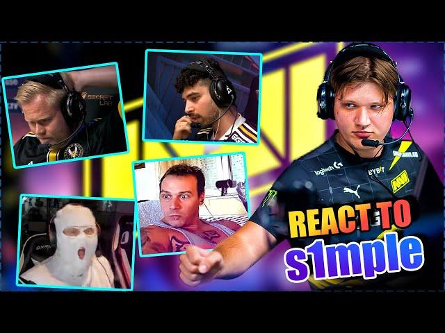 CS GO PROS, CASTERS & TEAMMATES REACT TO S1MPLE PLAYS