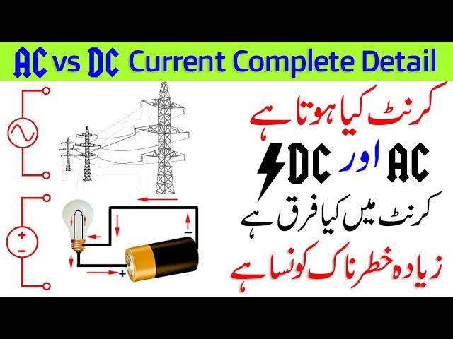 Difference Between AC and DC current Explained in urdu