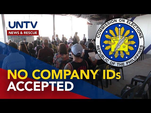 Comelec will not accept company IDs for voter registration