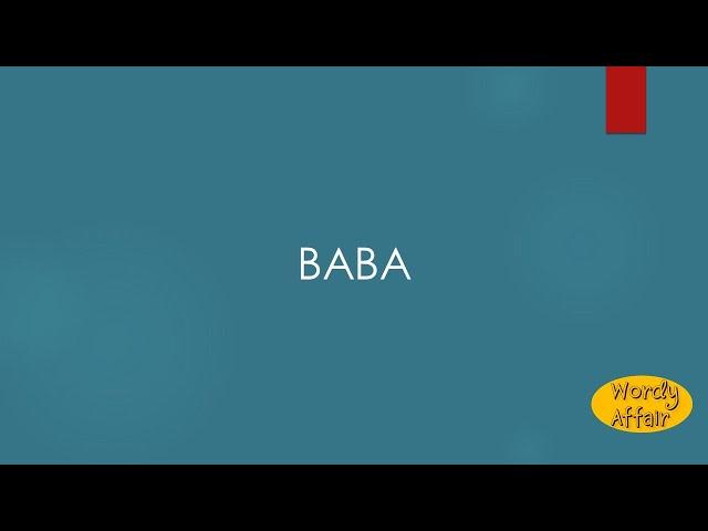 Baba Meaning