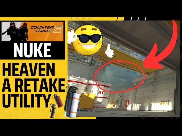 CS2 Nuke | Insane A Retake Smoke from Heaven (+extra utility)