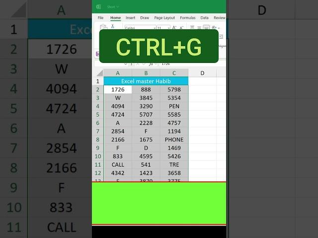 How to Delete Only Text in Excel Using Go To Special | Excel Tips & Tricks #shorts #ytviral