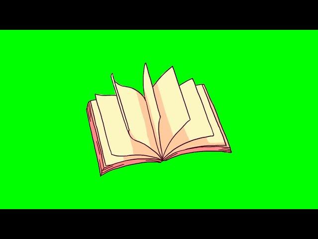 Book Green Screen Video Animation