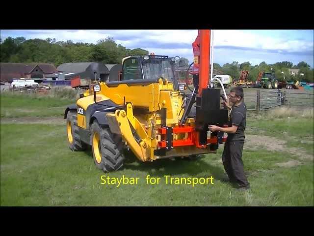 PROTECH P220+ Front Mounted Post Driver (on JCB Telehandler)