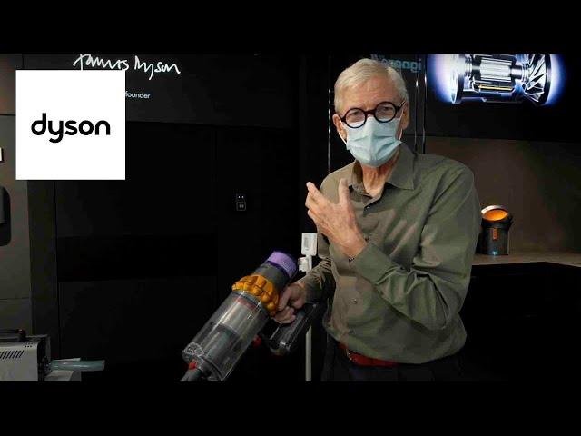 James Dyson launches new Dyson vacuum with laser technology.