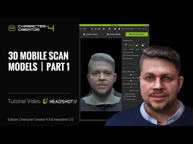 Make 3D Mobile Scan Models into CC Characters | Part 1 | Headshot 2.0 Plug-in Tutorial