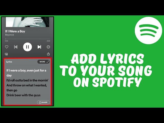 How to Add Lyrics to Your Song On Spotify