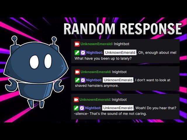 Random Response Command Tutorial For Nightbot [Twitch]