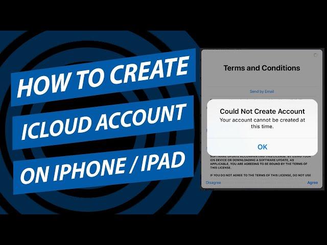How to create new apple id, iCloud Account on old iPhone, iPad | Could not create account on iOS 10