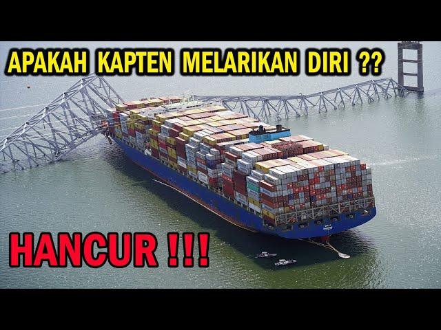 KAPAL INI NABRAK JEMBATAN DI AMERIKA‼️ TENGAH MALAM‼️