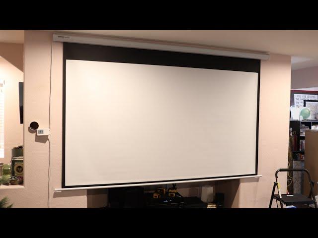 VEVOR Motorized Projector Screen, 100 inch HD Electric Projector Screen, Automatic Projection Screen