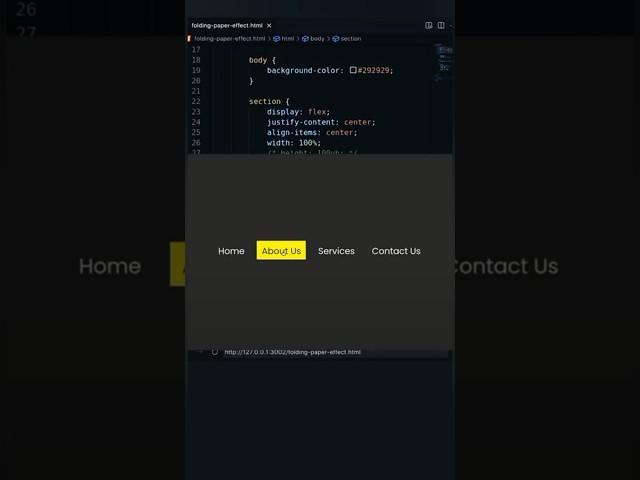 Animated Navigation Bar Using html and CSS #navigationbar #htmlcss #coding