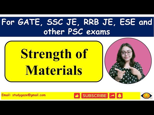 100 MCQs of Strength of Materials | Civil engineering objective questions | GATE, SSC JE, RRB JE