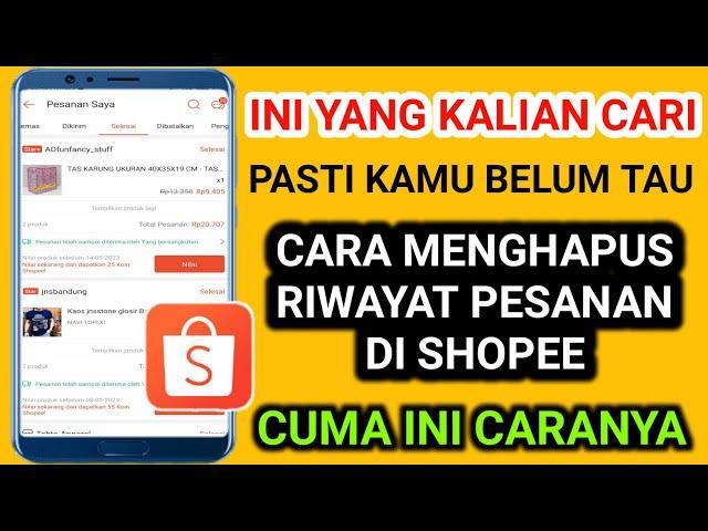 cara menghapus riwayat pesanan di shopee