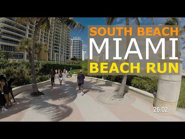 South Beach Miami Virtual Run - Awesome Beach Treadmill Scenery for Running & Walking