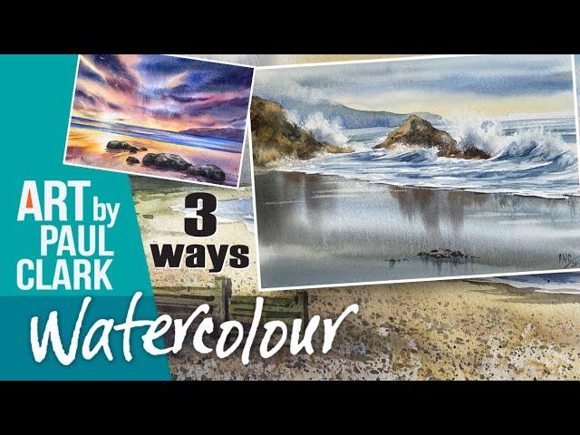 On the Beach! - 3 ways to Paint a Beach in Watercolour