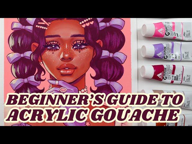 WHAT YOU NEED TO KNOW ABOUT ACRYLIC GOUACHE  how to blend, diff between regular gouache & more