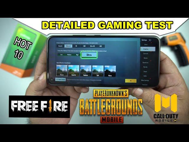 Infinix Hot 10 Gaming Test | Heating Test| Gyro Check | 40FPS Check| PUBG M,COD ,Free Fire