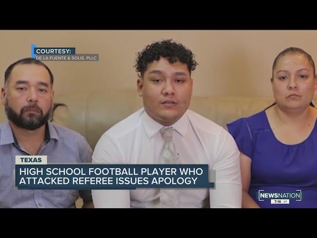 Former Texas high school football player who attacked referee, delivers statement