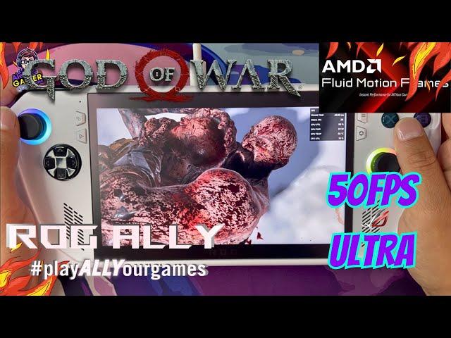 ASUS ROG ALLY - GOD OF WAR mejor CONFIGURACION 50FPS ULTRA