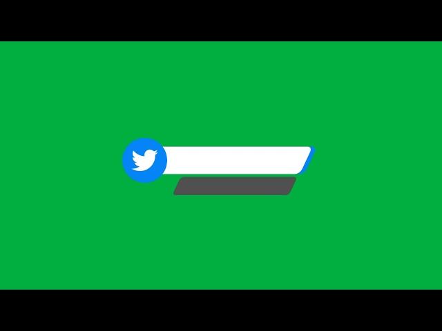 Twitter Lower Third [CALT014] Green Screen | Creators Archive