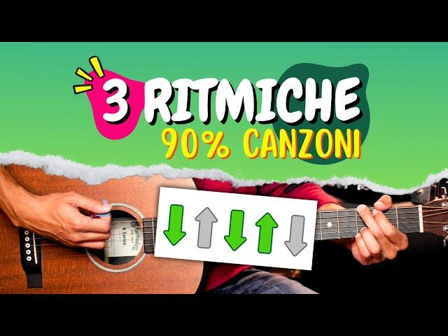 Primi Ritmi: 3 RITMICHE di Chitarra FACILI per suonare il 90% delle CANZONI | Lezioni di Chitarra