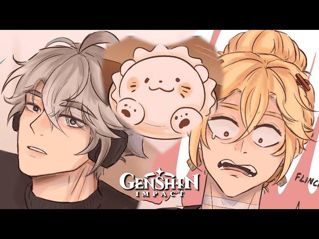 【Haikaveh Coffee Shop AU】 "EX-presso"  (Part 1)【Genshin Comic Dub】