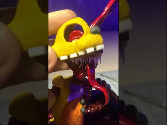 Assembling Spring Bonnie figure out of clay | Into the pit #shorts #fnaf #clayart