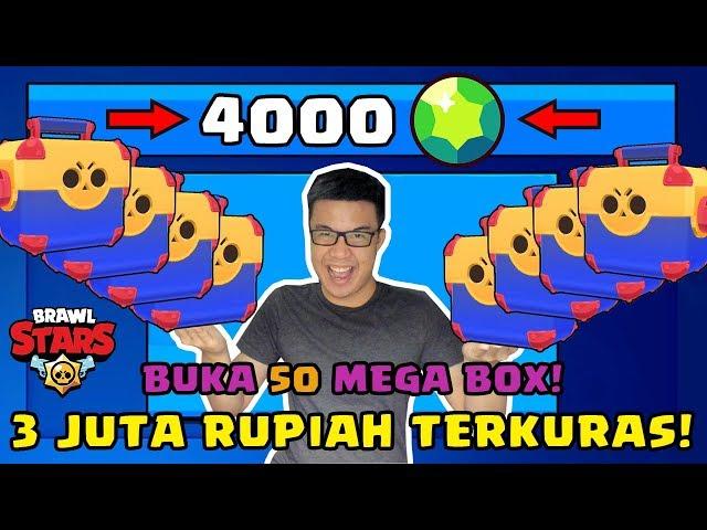 BUKA 50 MEGA BOX HABIS 3 JUTA RUPIAH! - Brawl Stars (Indonesia)