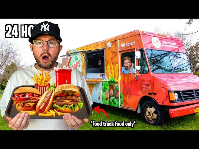 Eating ONLY FOOD TRUCK Foods FOR 24 HOURS!!