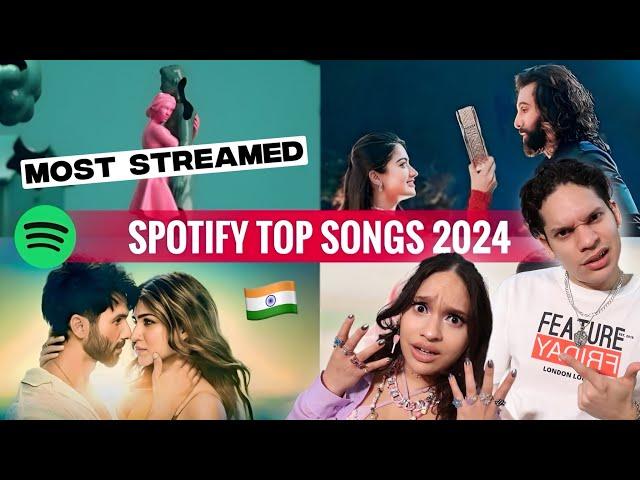 PRITAM is EVERYWHERE! Latinos react to Top 50 Most Streamed Spotify Songs in India 2024