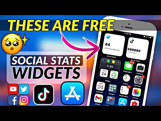 iPhone Social Media Stats Widgets iOS 14 I How to get a widget that displays social media followers