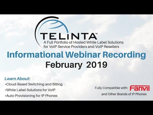 Telinta Webinar: Hosted White Label Solutions for VoIP Service Providers and Resellers