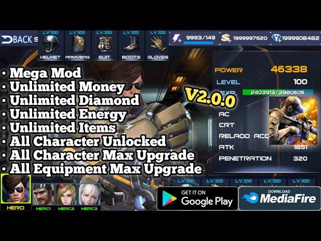 Blazing Sniper Mod Apk Terbaru All Character Unlocked - Max Level - Unlimited Money