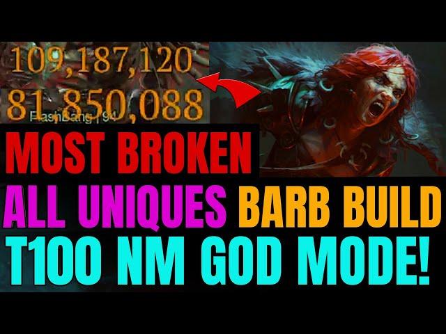 ALL UNIQUES Barbarian Build Is SO BUSTED! | Diablo 4 Season 2