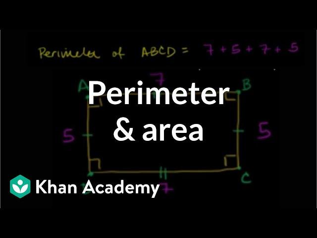 Perimeter and area: the basics | Perimeter, area, and volume | Geometry | Khan Academy